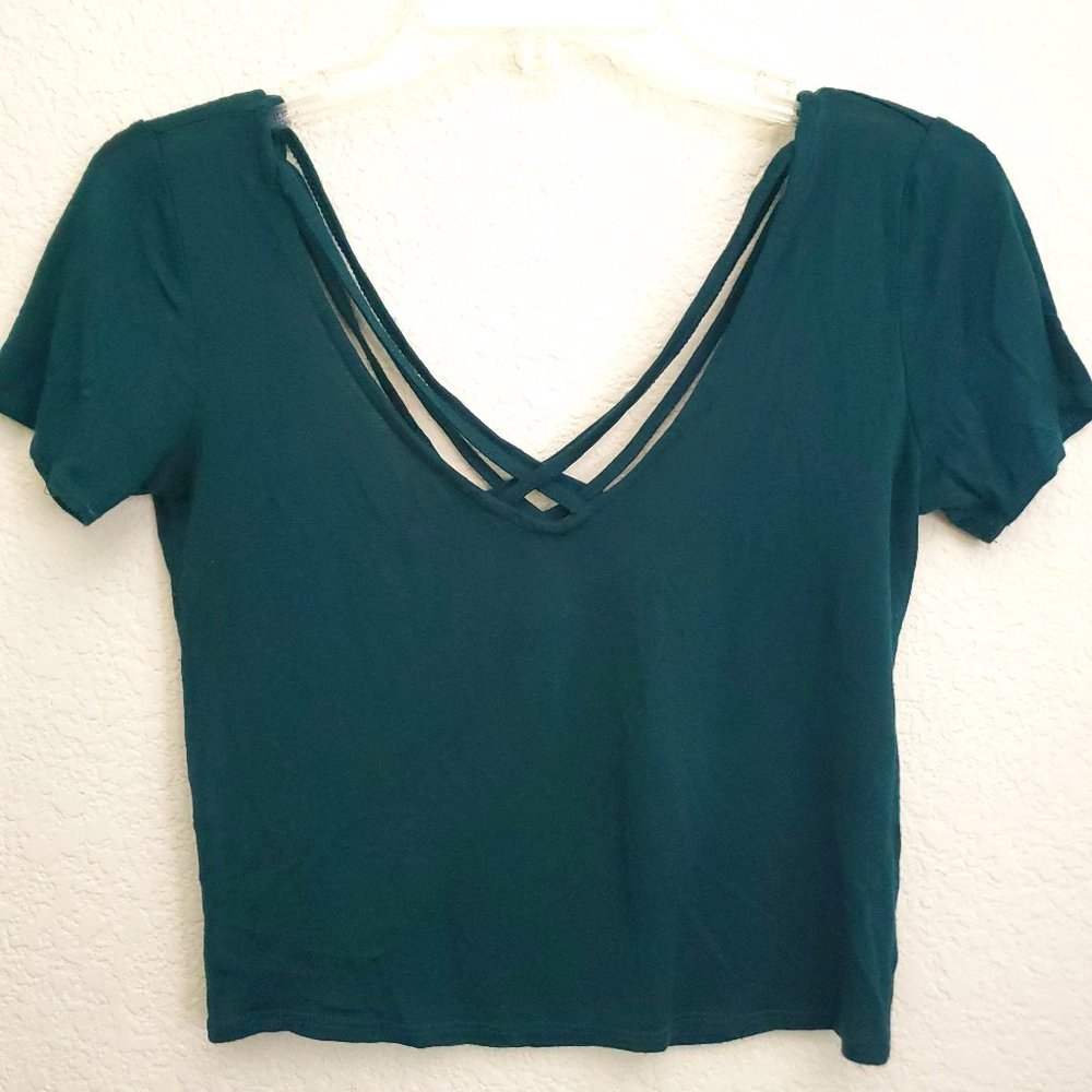 Emerald green crop top